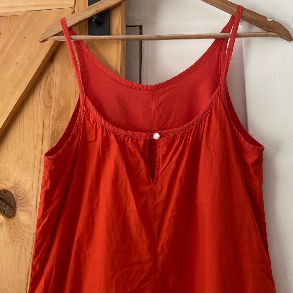 Maeve Anthropologie Orange Chrysanthemum Wide Leg Jumpsuit - Picture 6 of 7